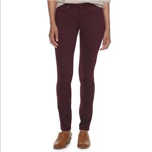 Sonoma Supersoft Midrise Sateen Skinny Pants 10L